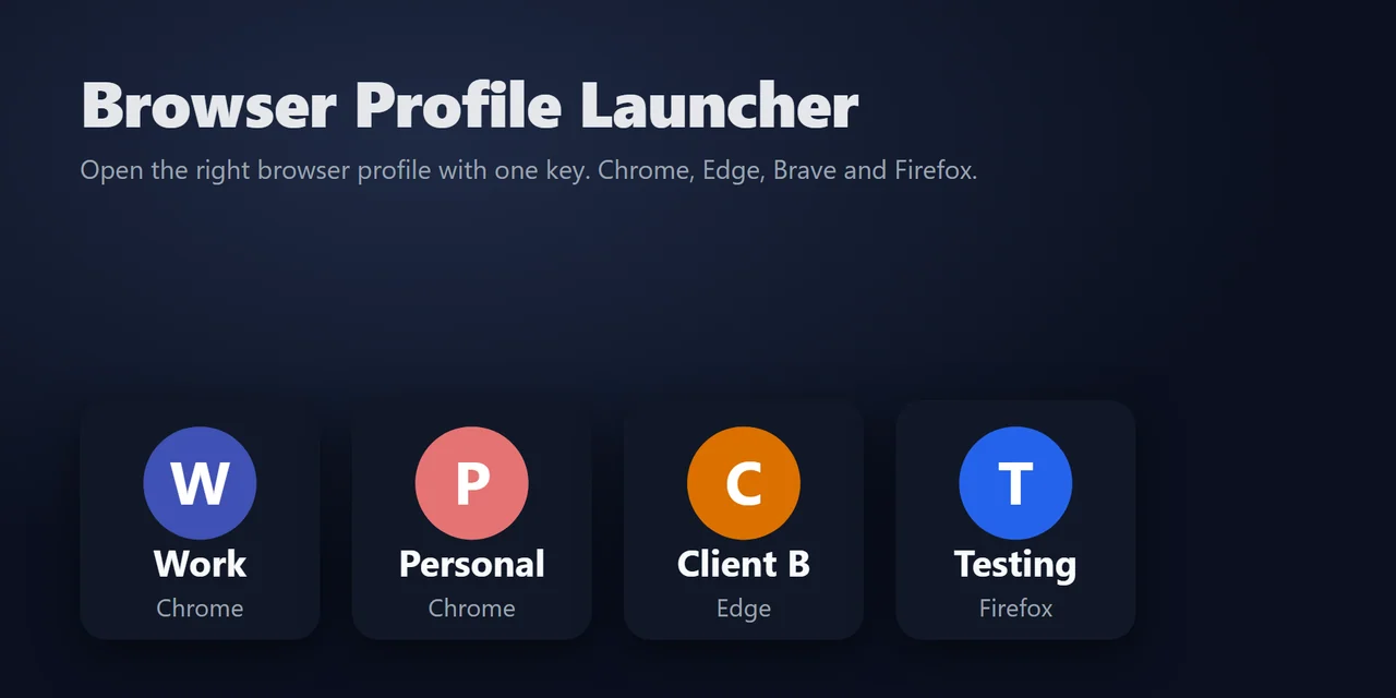 Browser Profile Launcher：目的のブラウザ プロファイルを Stream Deck のキーで開く