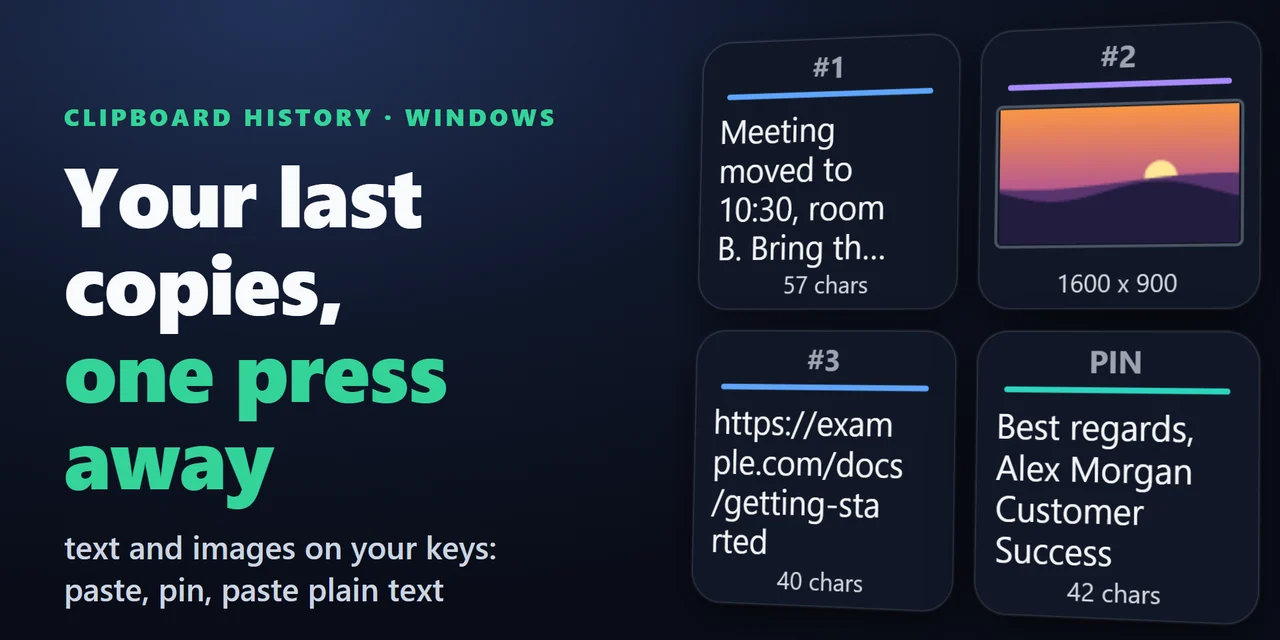 Clipboard History for Windows：最近コピーした物を Stream Deck のキーから貼り付け