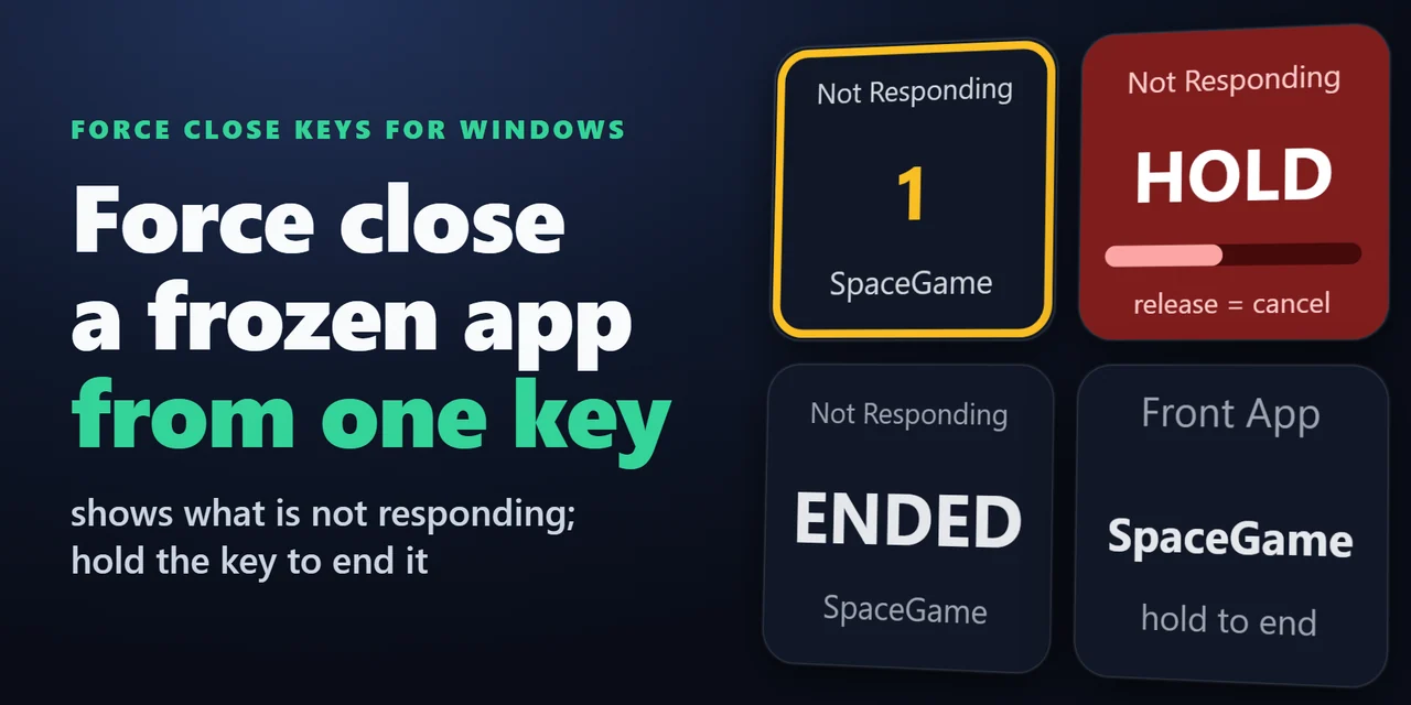Force Close Keys for Windows:固まったゲームやアプリを Stream Deck のキーで強制終了