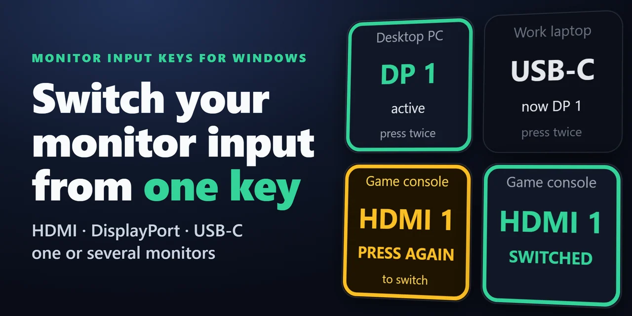 Monitor Input Keys for Windows：モニターの入力を Stream Deck のキーで切り替え
