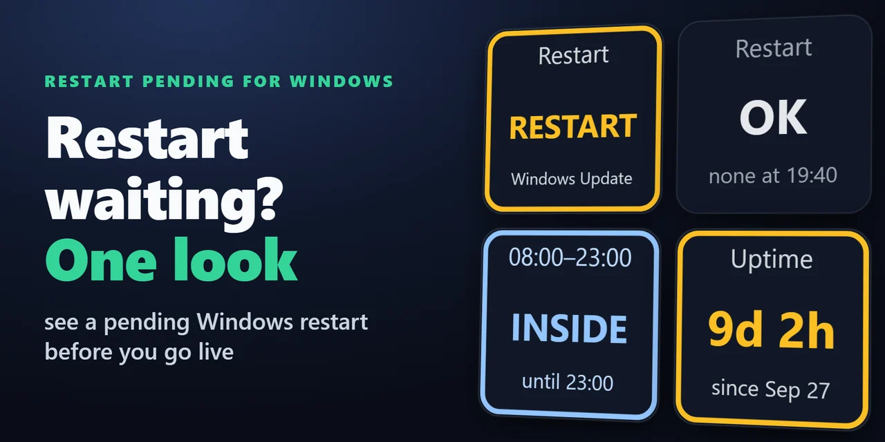 Restart Pending for Windows：Windows Update の再起動待ちを Stream Deck で確認