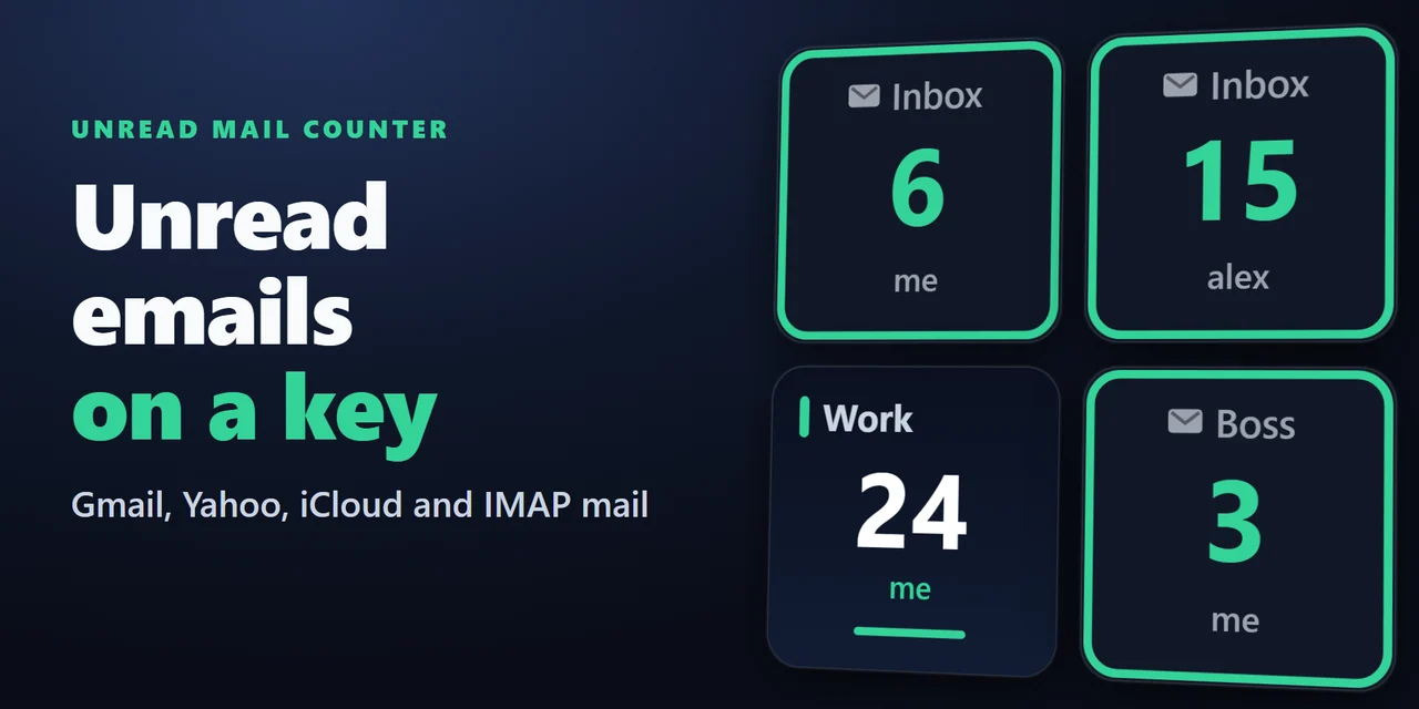 Unread Mail Counter: Your unread email count on a Stream Deck key
