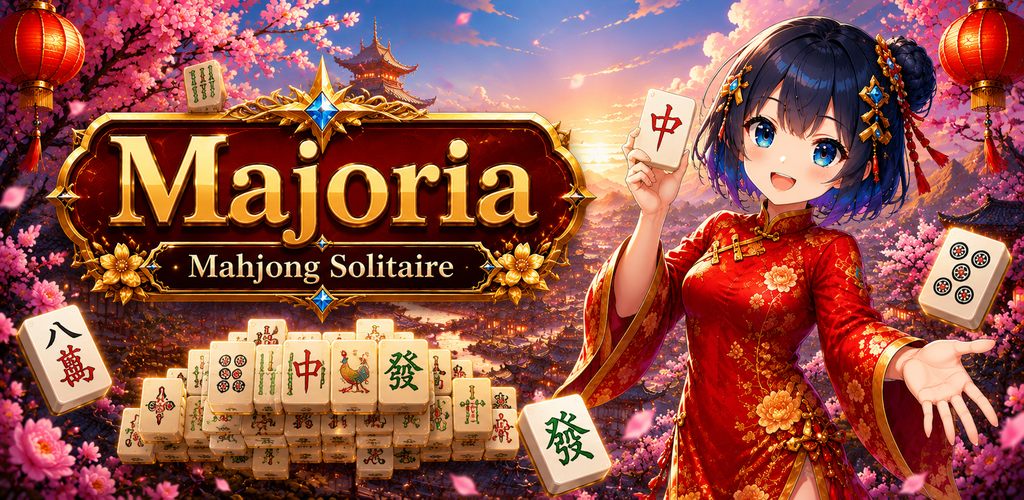 Majoria (Mahjong Solitaire) gameplay screen