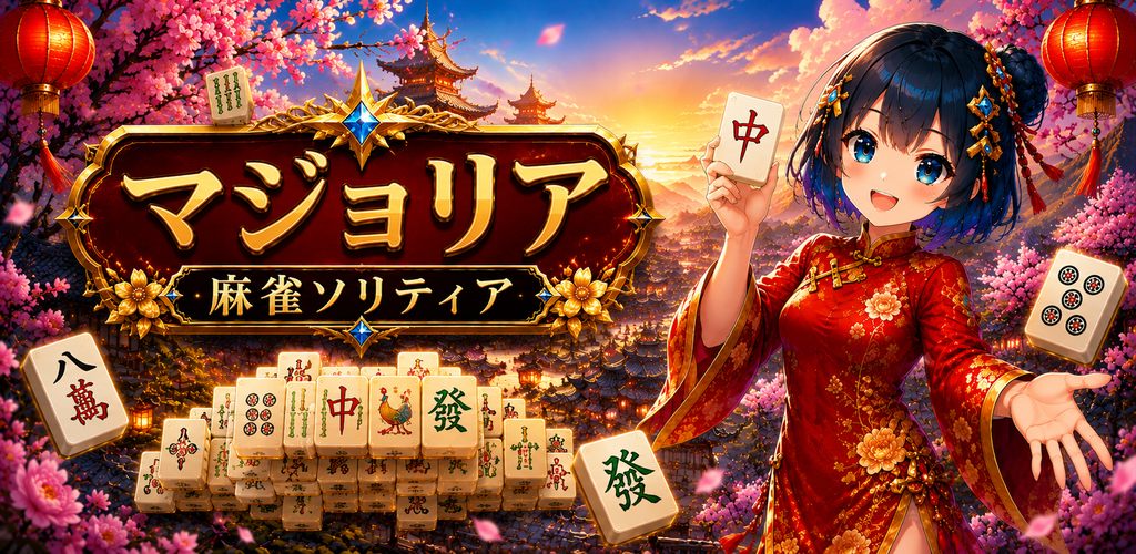 マジョリア（麻雀ソリティア）のゲーム画面